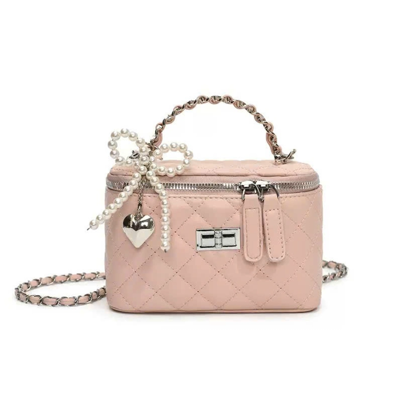 (Tặng Móc Ngọc) Túi Xách Nữ Cunbag Cốp Trần Ô Cao Cấp Sang Trọng Dự Tiệc Kèm Charm Ngọc  CUN801